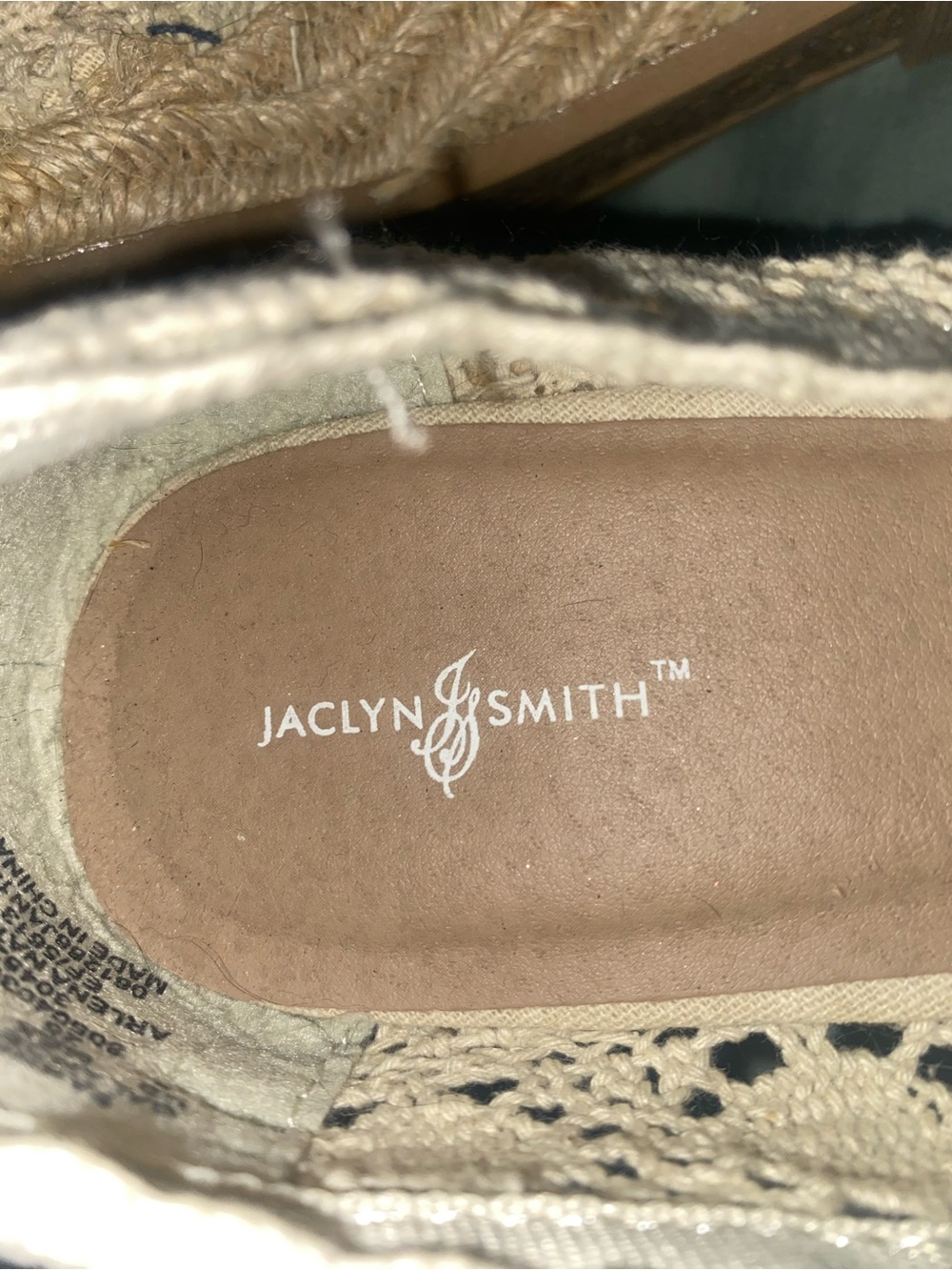 Jaclyn Smith Crochet Peep-Toe Wedge Pumps. New. SZ 8 - Picture 3 of 4